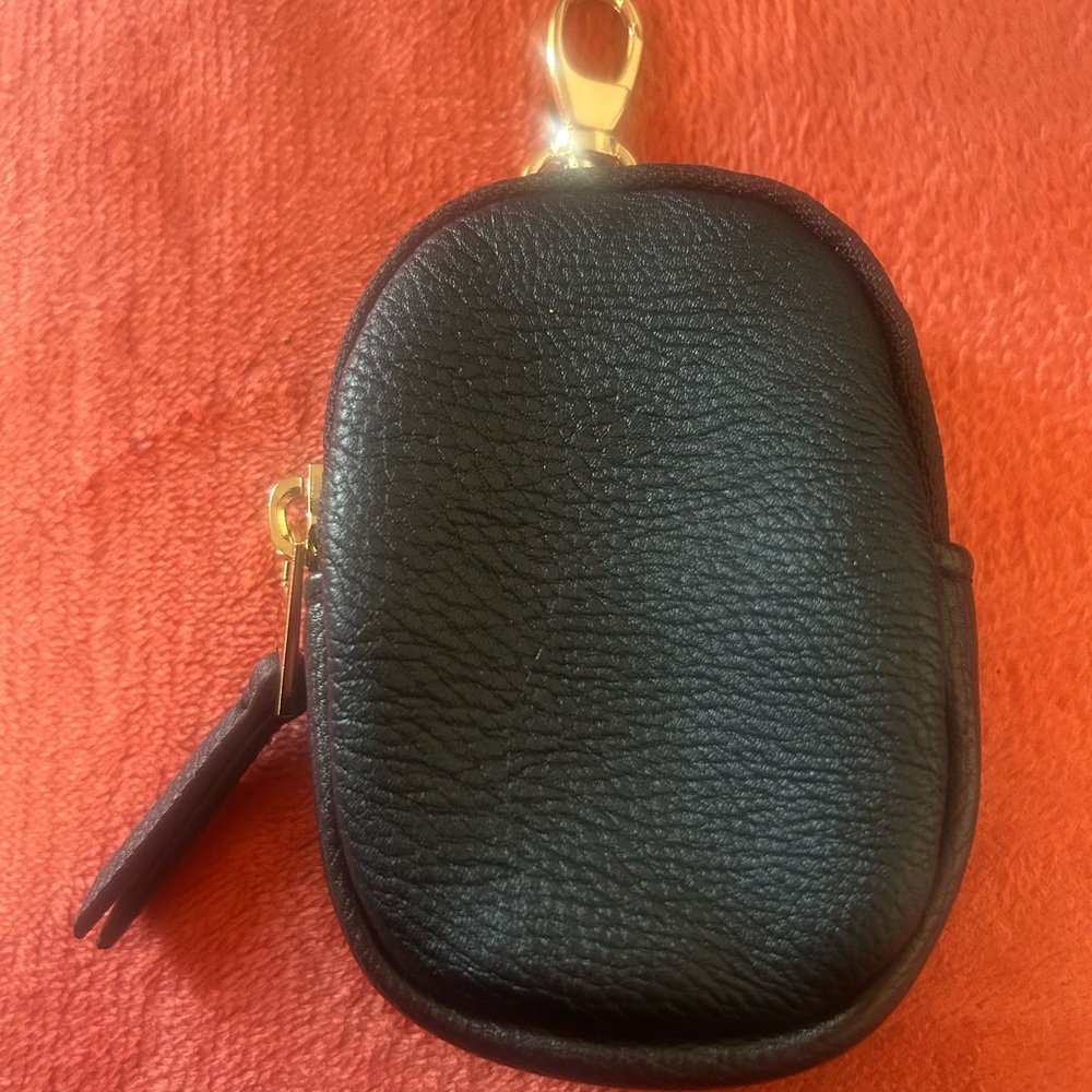 Leather Coin Purse, Small Change Purse Keychain Wallet - Picture 3 of 6